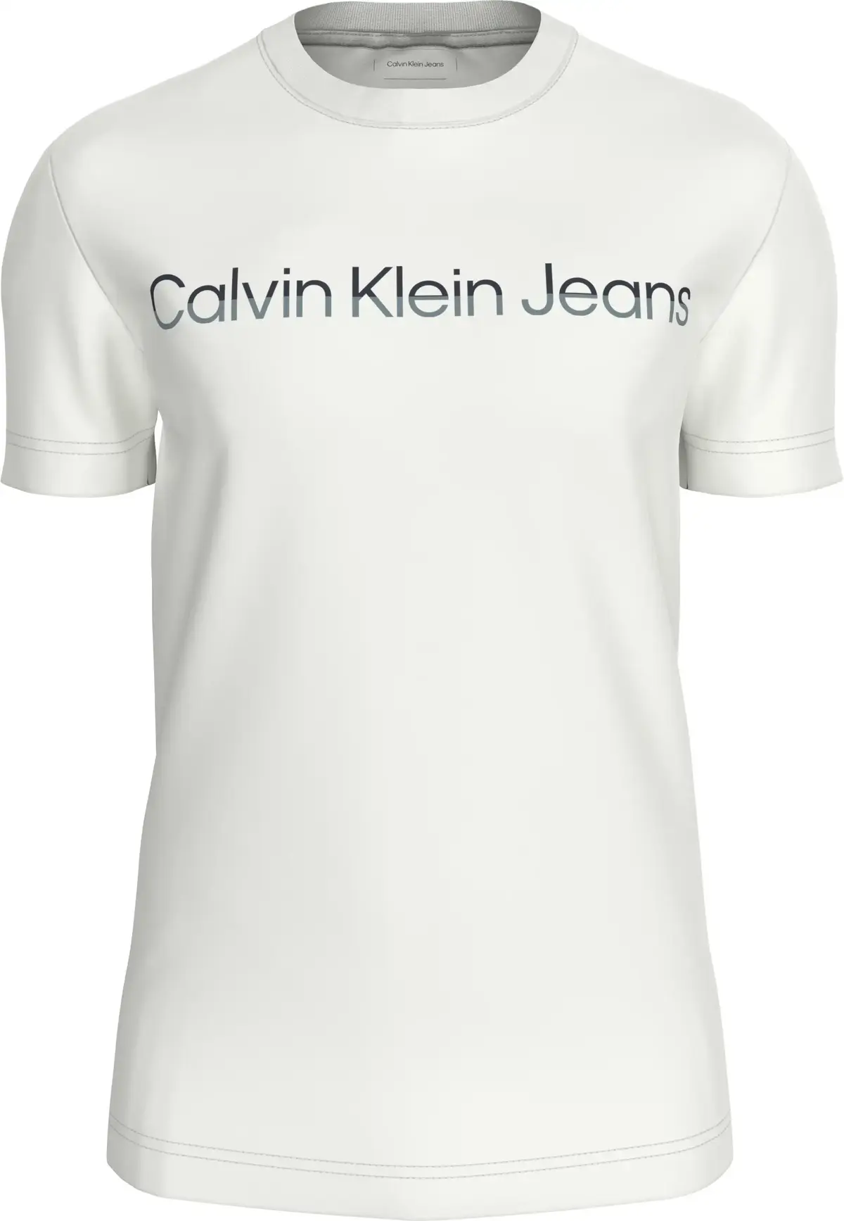 Calvin Klein MIXED INSTITUTIONAL, 0K4 Beyaz Erkek T-Shirt & Polo