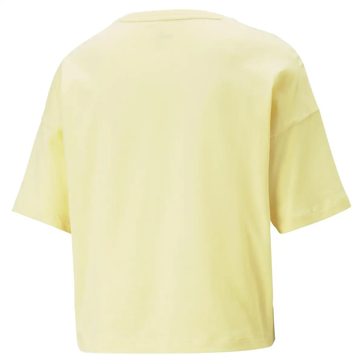 Puma Ess Cropped Logo Tee Light Straw Beyaz Kadın T-shirt