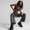 Puma T7 Shiny Cropped Top Parlak Siyah Kadın T-Shirt