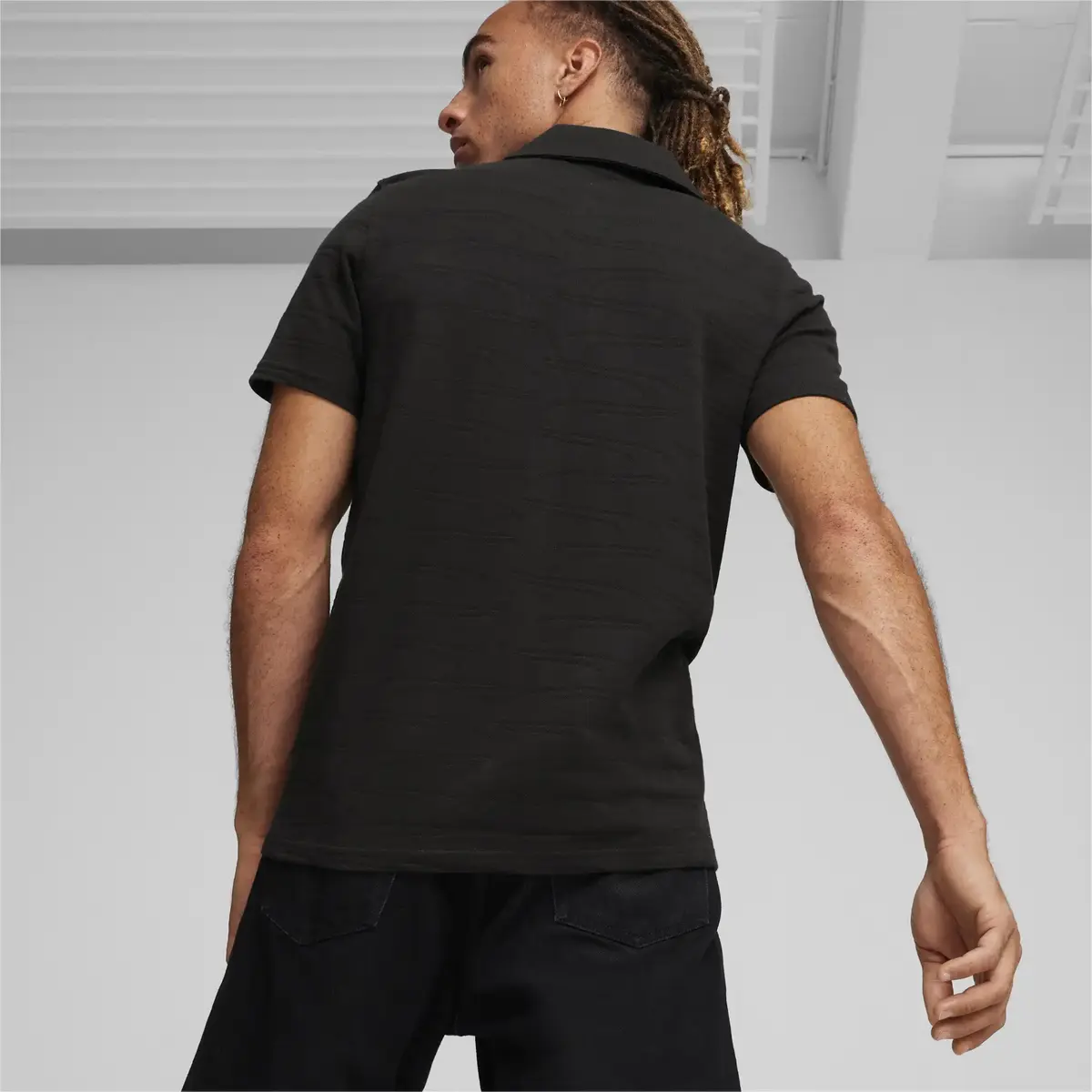 Puma Ferrari Style Jacquard Polo Siyah Erkek Polo T-Shirt