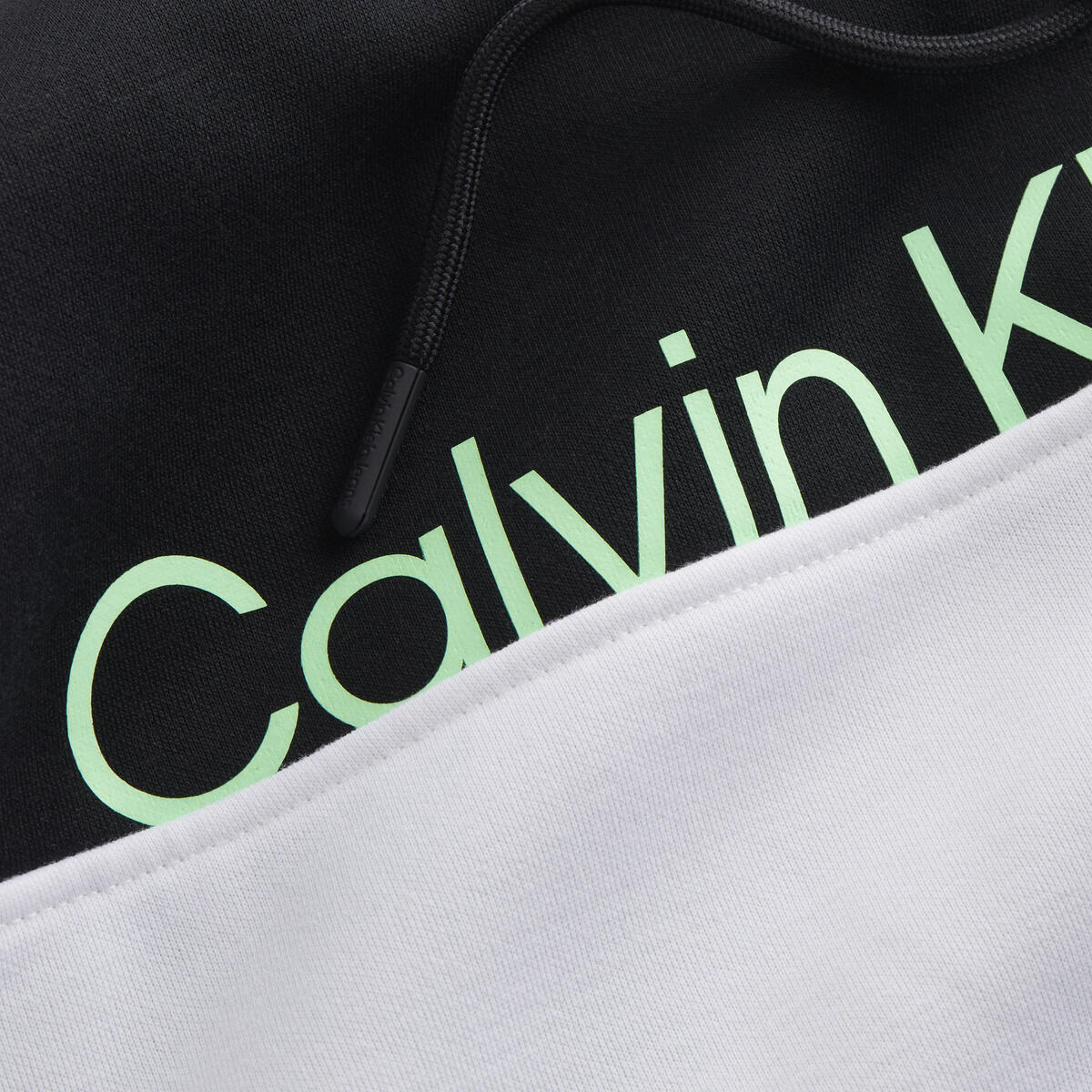 Calvin Klein INSTITUTIONAL COLORB Erkek Beyaz Hoodie