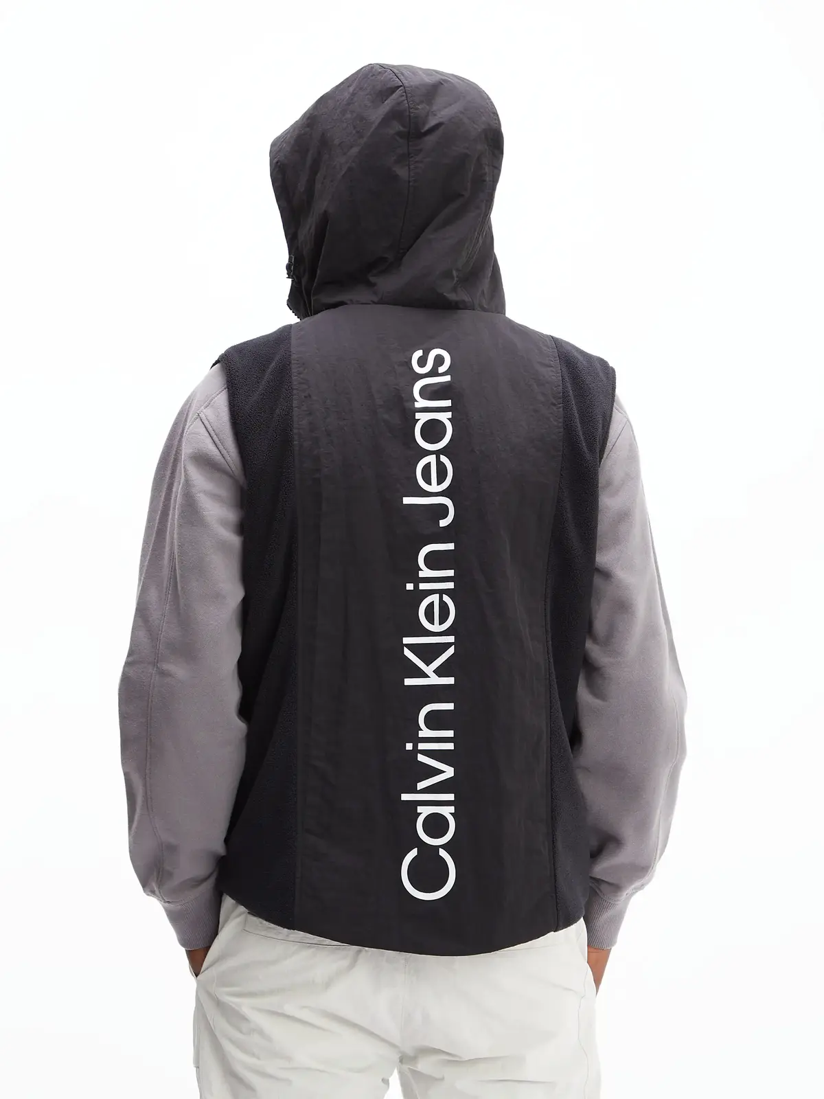 Calvin Klein SUBTLE BLOCKING HOOD Erkek Siyah Yelek