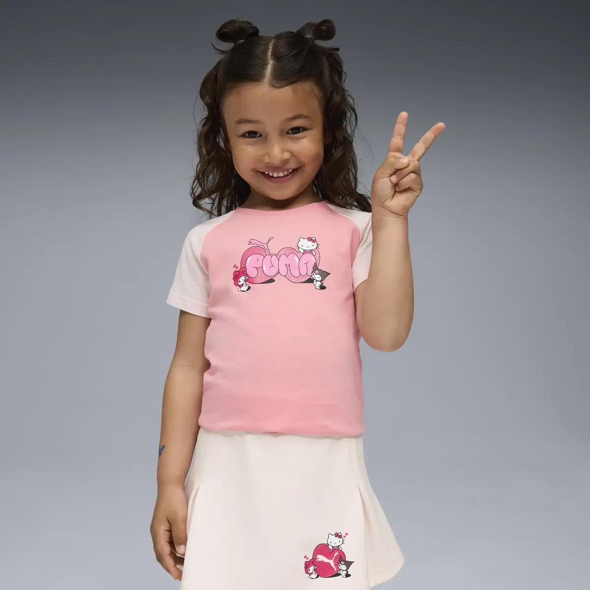 Puma X HK&FR Slim Tee Pembe Kız Çocuk Tişört