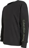 Calvin Klein GLOW IN THE DARK LS Erkek Siyah T-Shirt