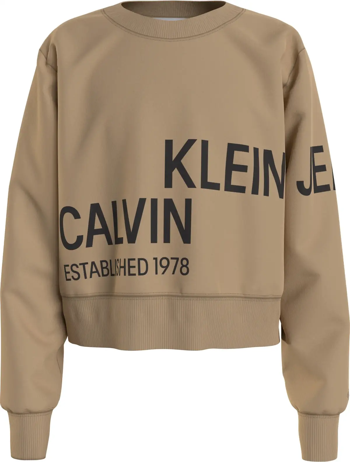 Calvin Klein INST HERO LOGO SWEAT Kadın Krem Sweatshirt