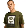 Timberland STACK LOGO Colored Short Sleeve Tee Yeşil Erkek T-Shirt & Polo