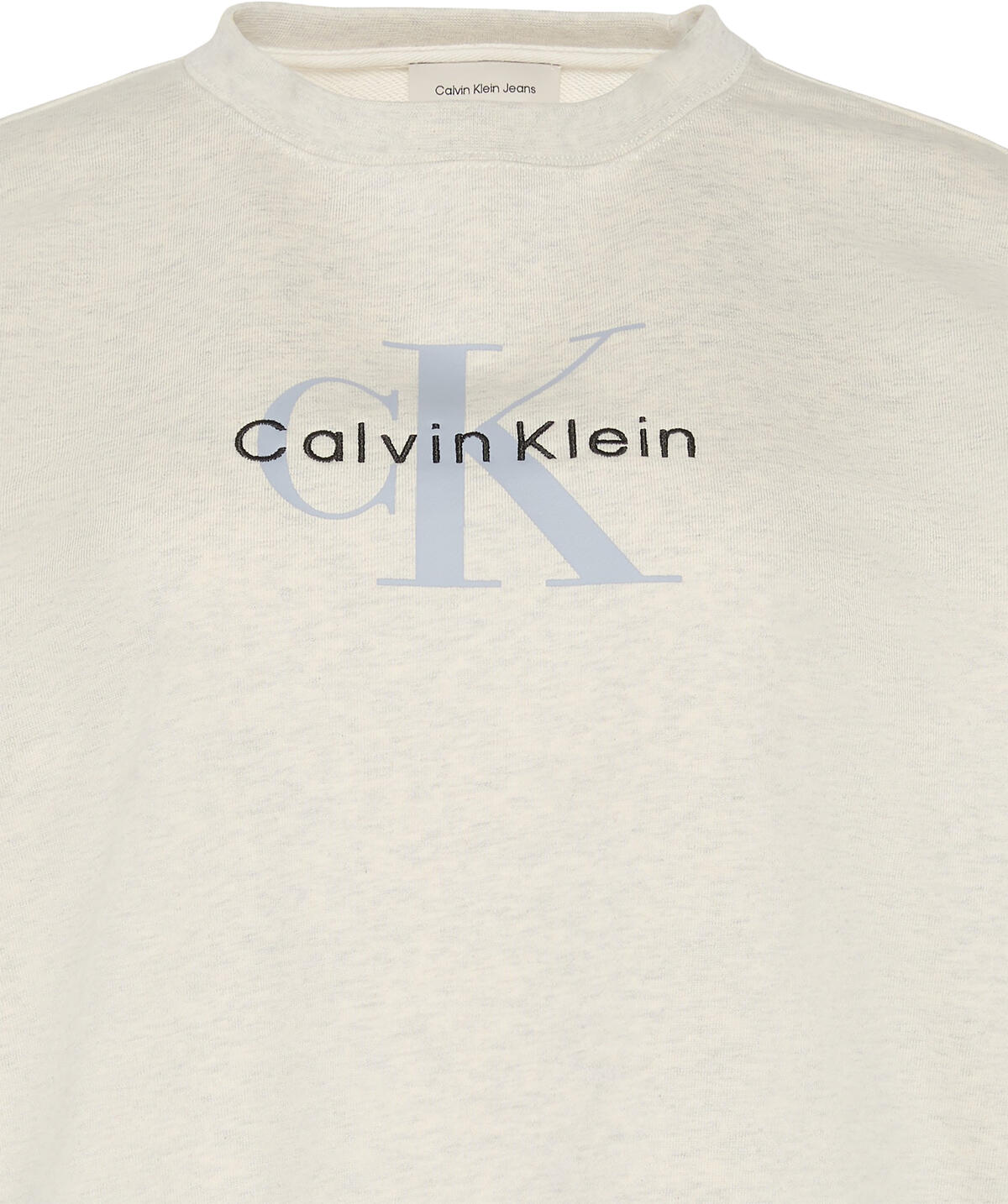 Calvin Klein LS MONOLOGO FRENCH TERRY RLXD CN Gri Kadın Sweatshirt