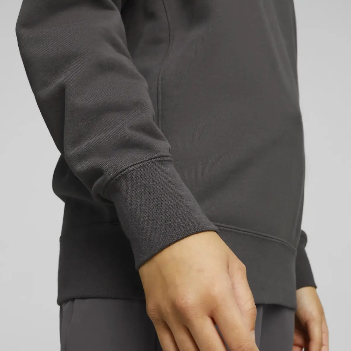 Puma YONA Half-Zip Crew Gri Kadın Sweatshirt