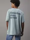 Calvin Klein WASHED PUFF PRINT TE, PC2 Yeşil Erkek T-Shirt & Polo