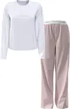 Calvin Klein LS PANT SET Pembe Kadın Eşofman Takımı