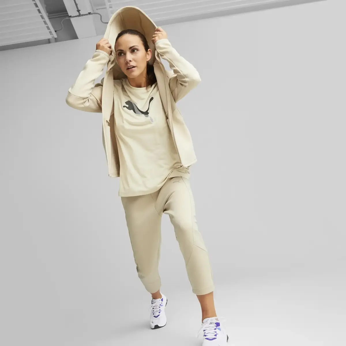 Puma EVOSTRIPE High-Waist Pants Granola Kadın Eşofman Altı