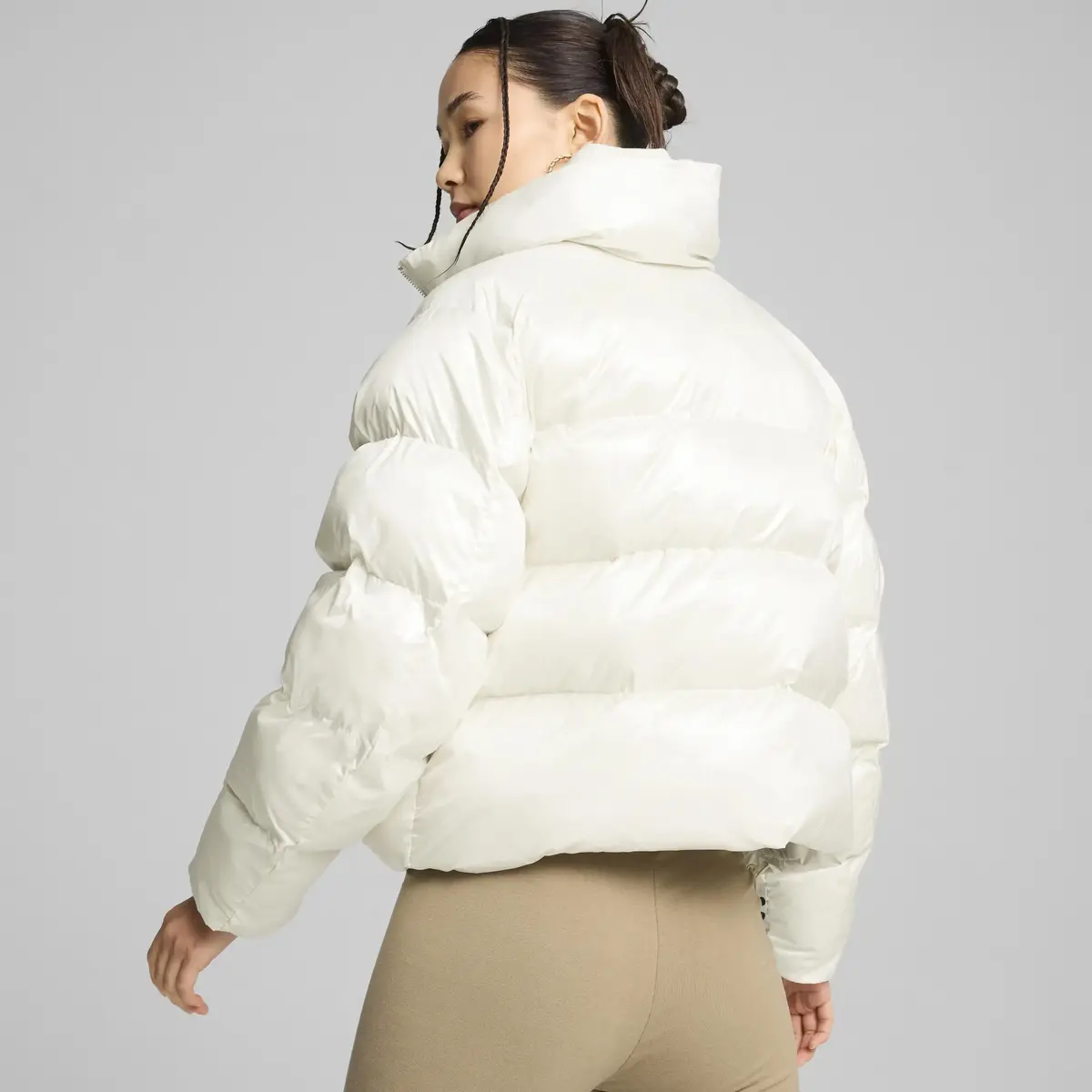 Puma Shiny Puffer Jacket Kırık Beyaz Kadın Şişme Mont