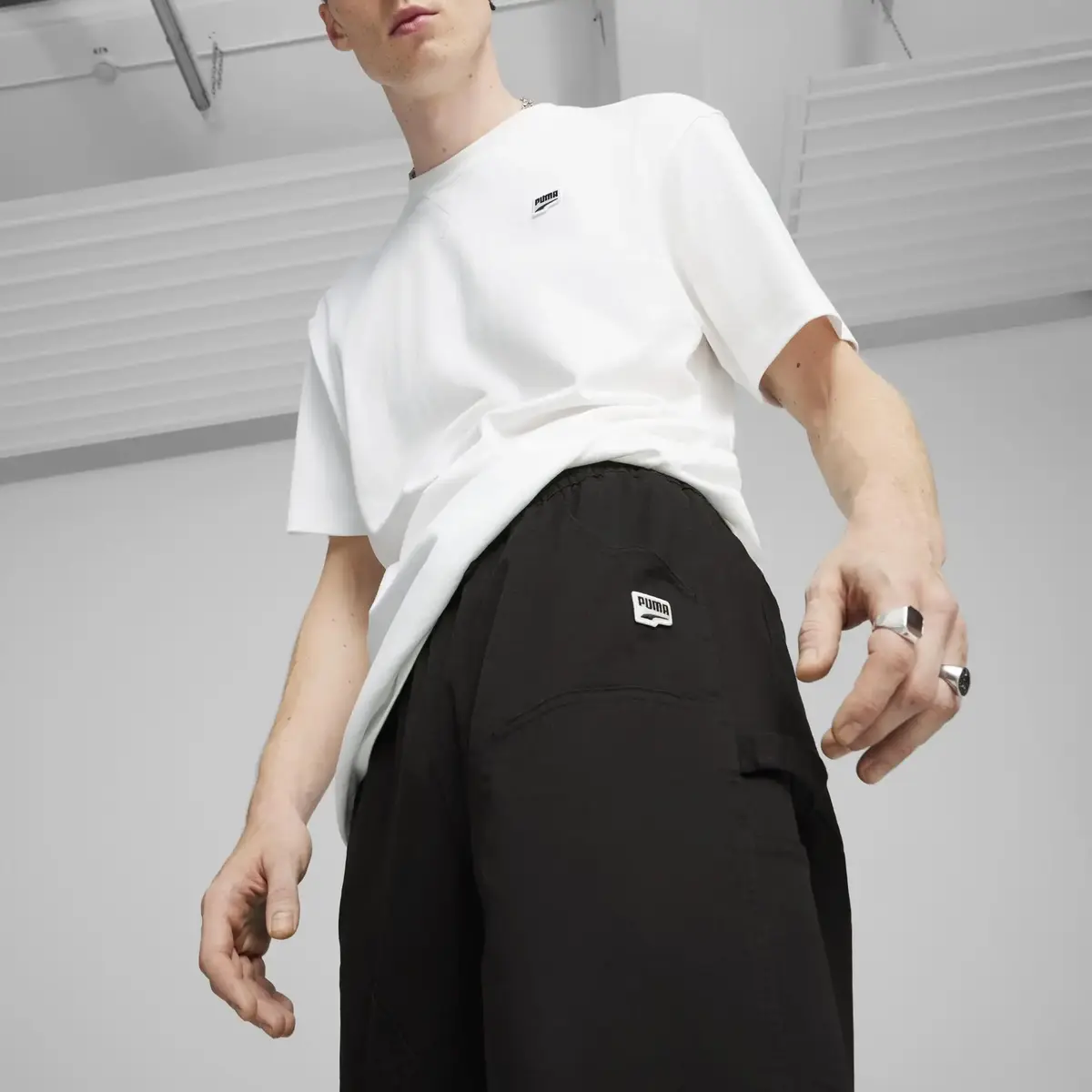 PUMA DOWNTOWN Double Knee Pants Siyah Erkek Eşofman Altı