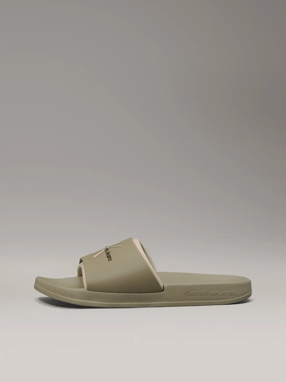Calvin Klein SLIDE RUBBER NEOPREN, LH9 Yeşil Erkek Terlik