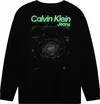 Calvin Klein GLOW IN THE DARK LS Erkek Siyah T-Shirt