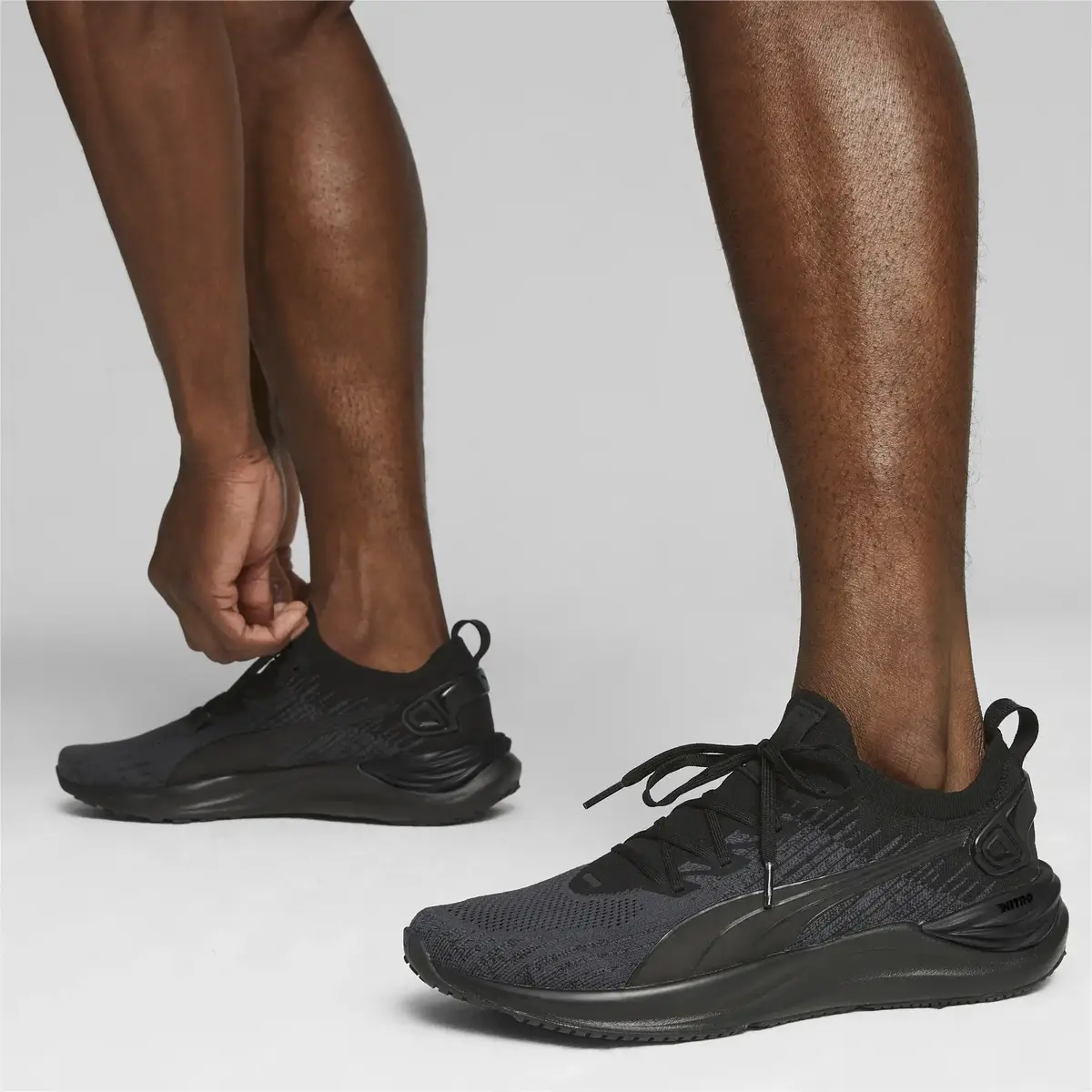 Puma Electrify Nitro 3 Knit Siyah Erkek Yürüyüş ve Koşu Ayakkabısı