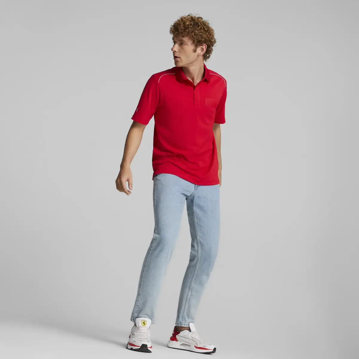 Puma Ferrari Style Polo Kırmızı Erkek Polo T-Shirt