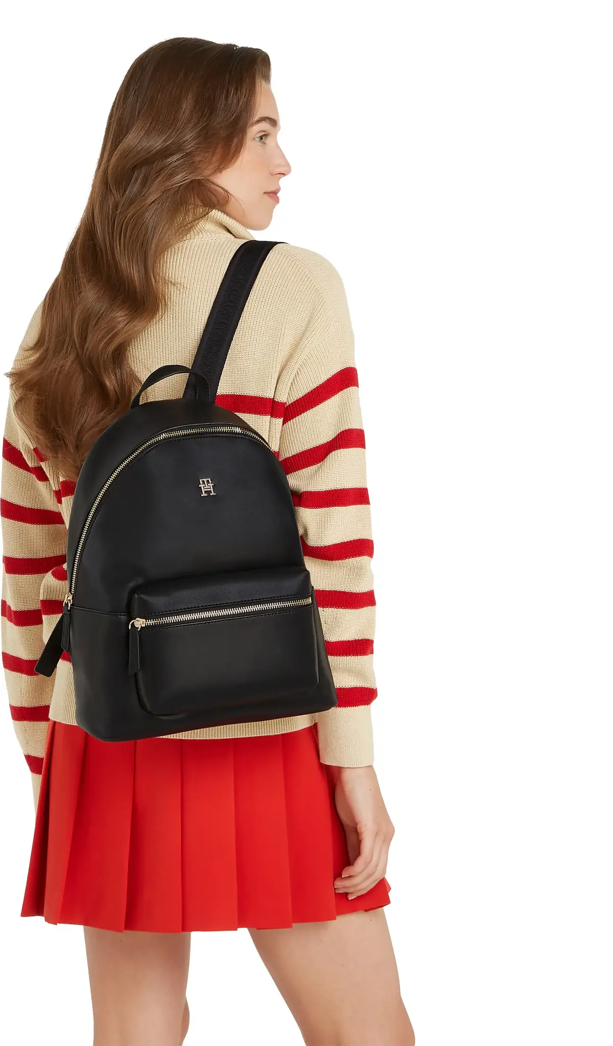 Tommy Hilfiger TH LOGOTAPE BACKPACK, BDS Siyah Kadın Çanta