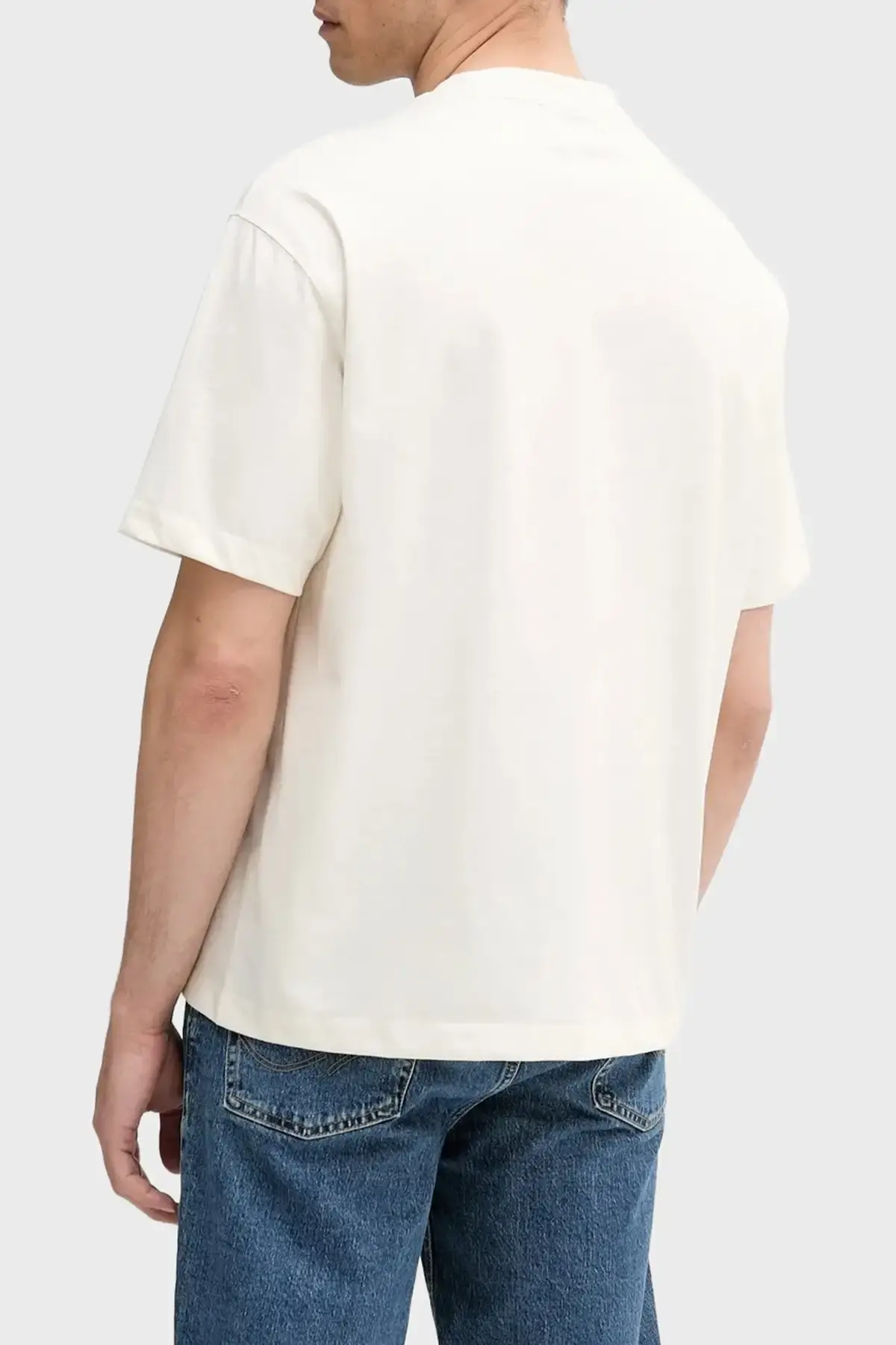 Calvin Klein SS CENTER CHAIN STITCH 16S RLXD Bej Erkek Tişört Calvin Klein SS CENTER CHAIN STITCH 16S RLXD Bej Erkek Tişört