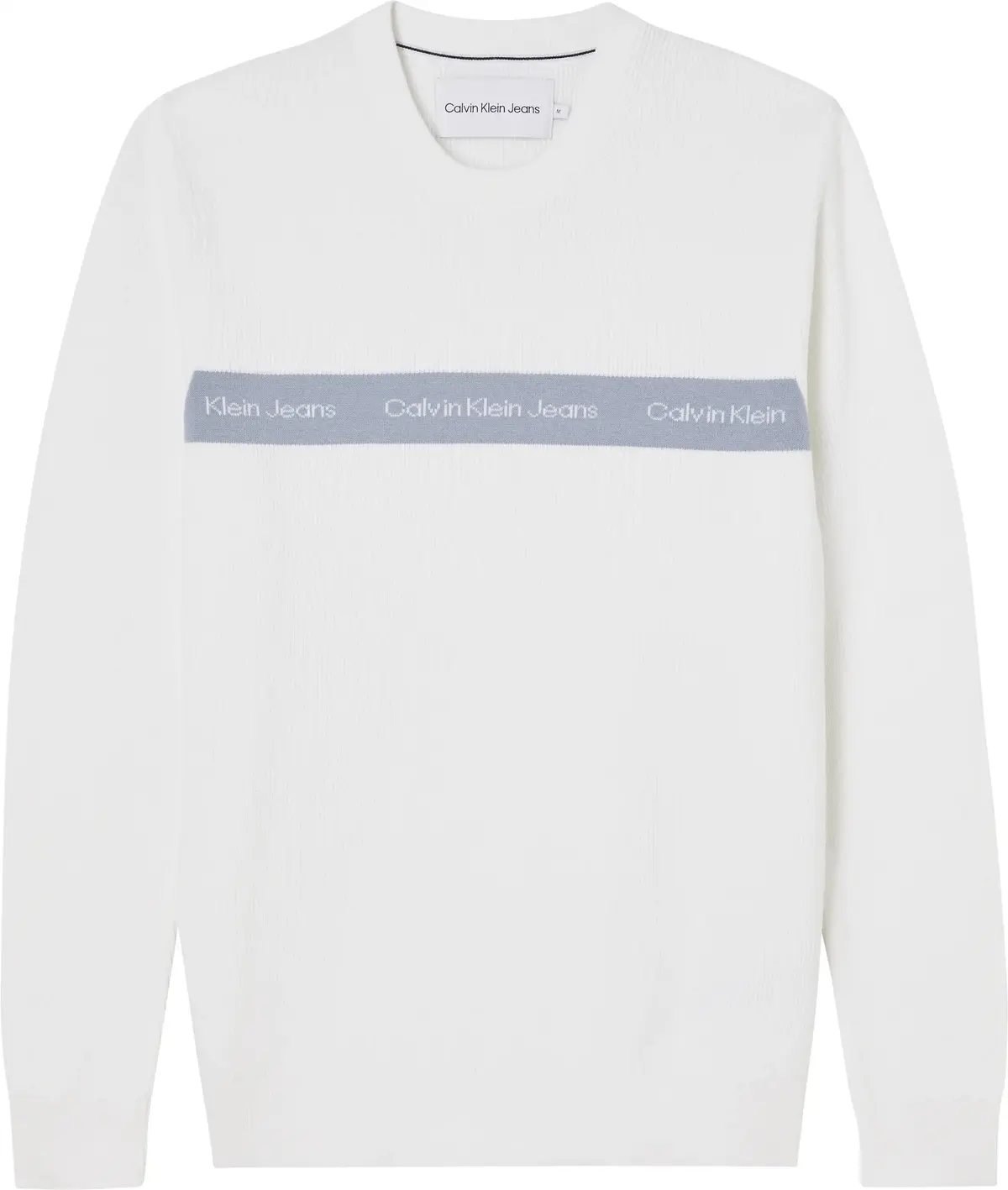 Calvin Klein CONTRAST LOGO LW SWE Erkek Beyaz Kazak