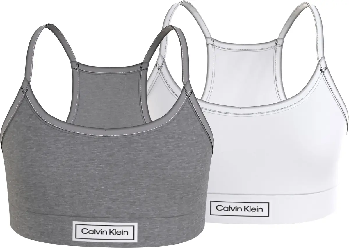 Calvin Klein 2PK BRALETTE-HERITAG Kadın Gri Bralet