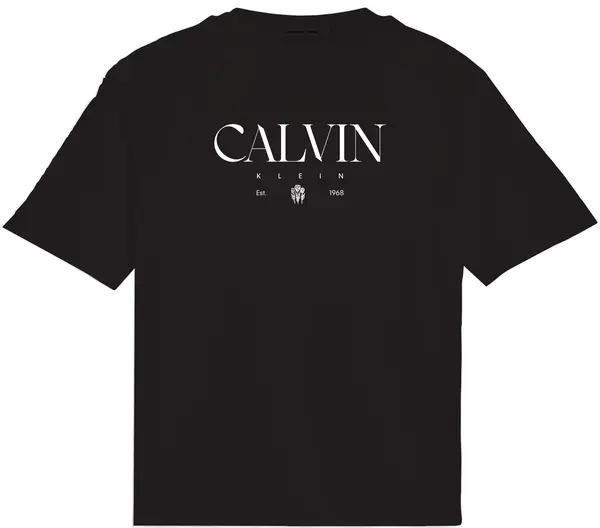 Calvin Klein SS CKTAIL CONCEPT GRAPHIC TEE Kadın Siyah T-Shirt
