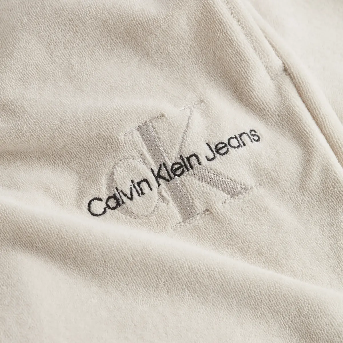 Calvin Klein MONOGRAM TOWELLING J Kadın Krem Eşofman Altı