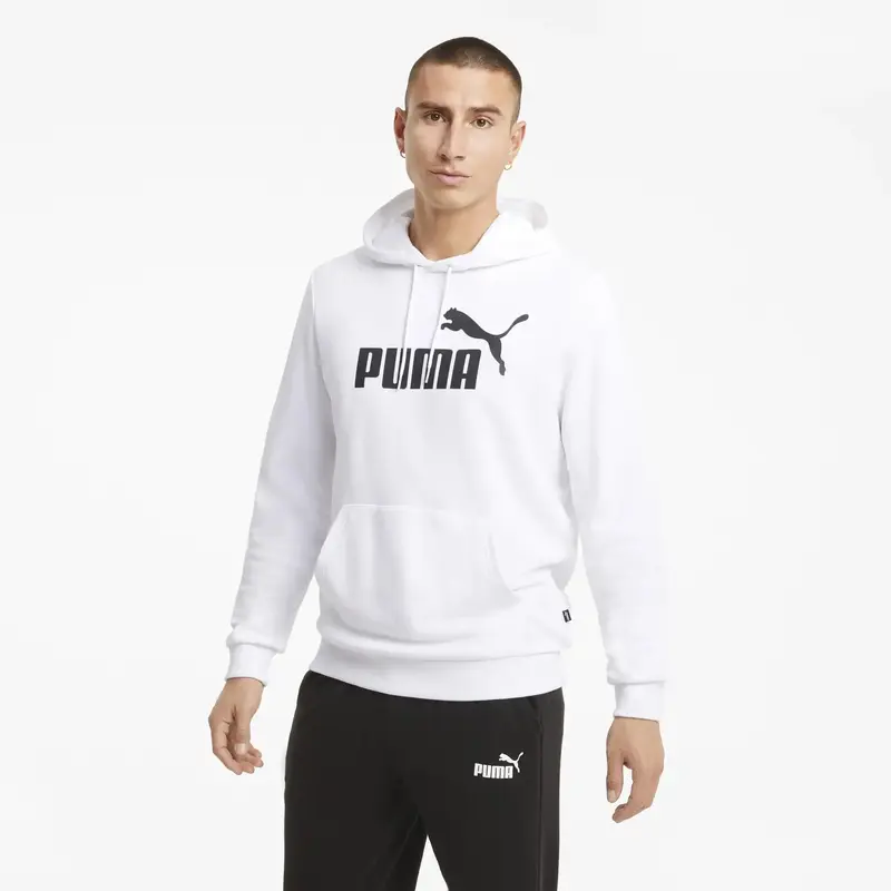 Puma ESS Big Logo Hoodie TR Beyaz Erkek Hoodie