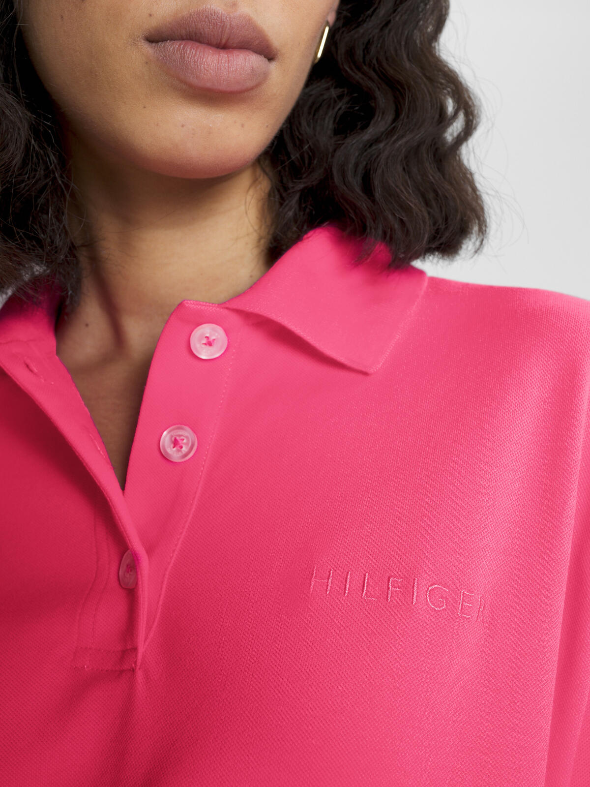 Tommy Hilfiger MDRN RLX BRIGHT HILF Kadın Pembe Elbise