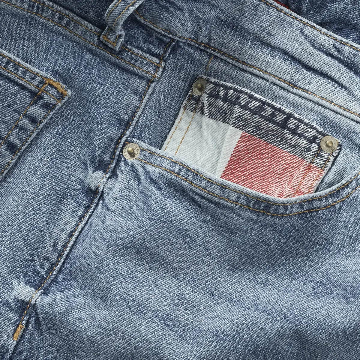 Tommy Hilfiger AUSTIN SLIM TPRD RWB, 1AB Mavi Erkek Jean Pantolon