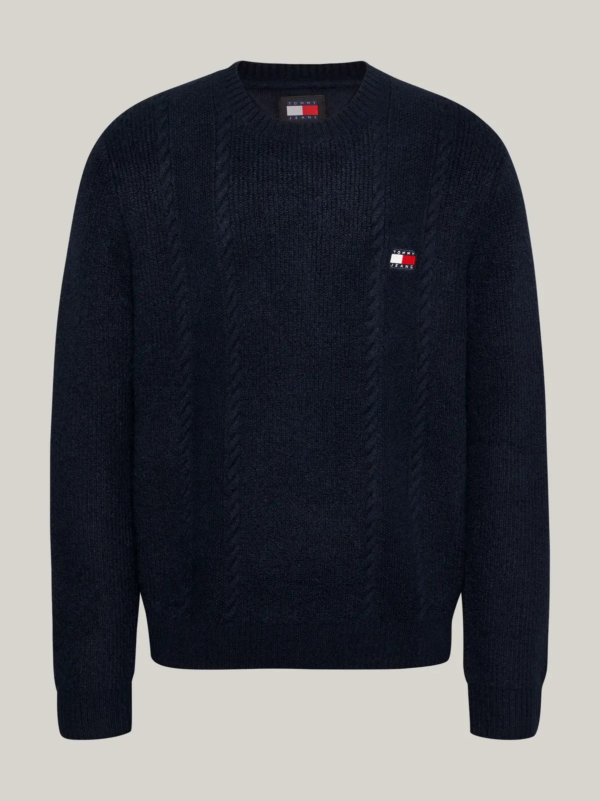 Tommy Hilfiger TJM SLIM CABLE KNIT Erkek Lacivert Kazak