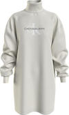 Calvin Klein MONOLOGO ROLL NECK D Kadın Krem Elbise