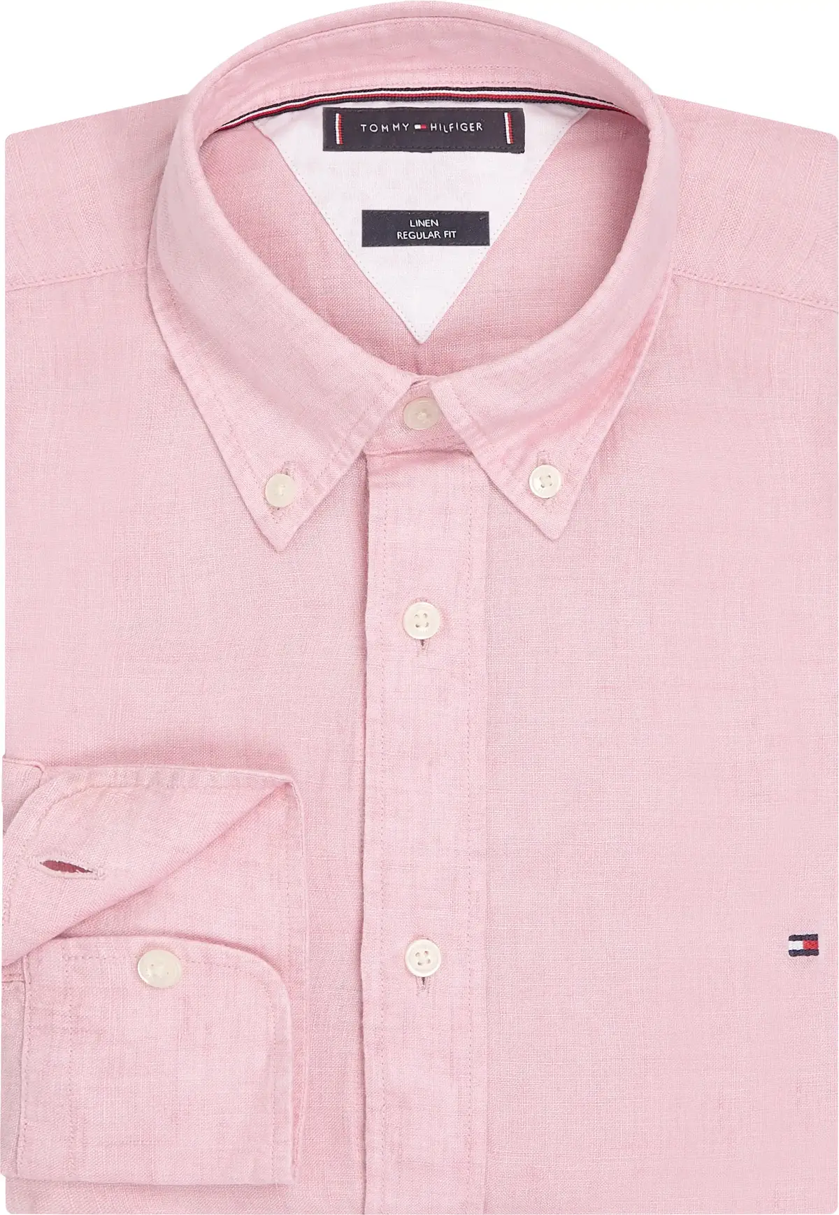 Tommy Hilfiger PIGMENT DYED LI SOLI, TOL Pembe Erkek Gömlek