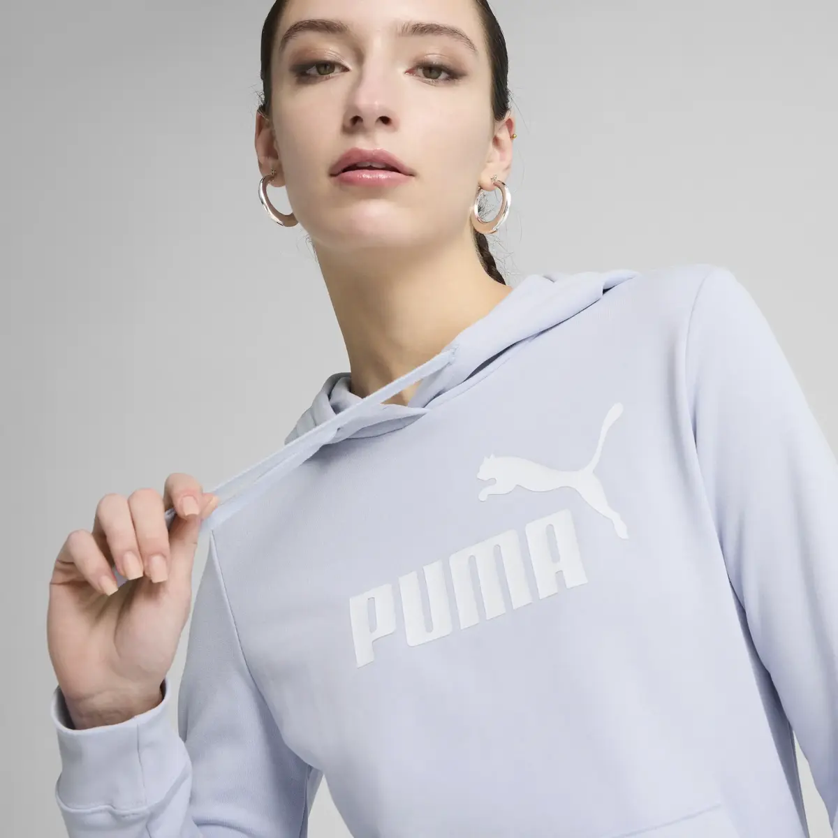 Puma ESS No. 1 Logo Hoodie Mavi Kadın Sweatshirt