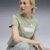 PUMA ESS No. 1 Logo Tee Yeşil Kadın T-shirt