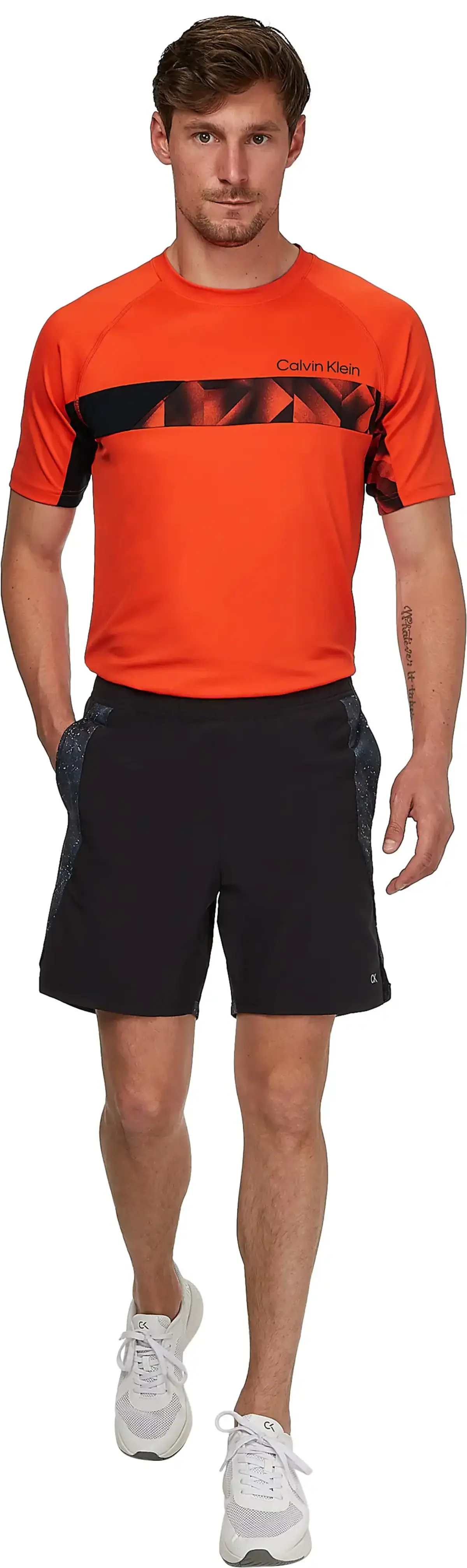 Calvin Klein WO - S/S T-Shirt Erkek Turuncu T-Shirt