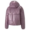 Puma Classics Shiny Padded Jacket Pembe Parlak Kadın Kapüşonlu Şişme Mont