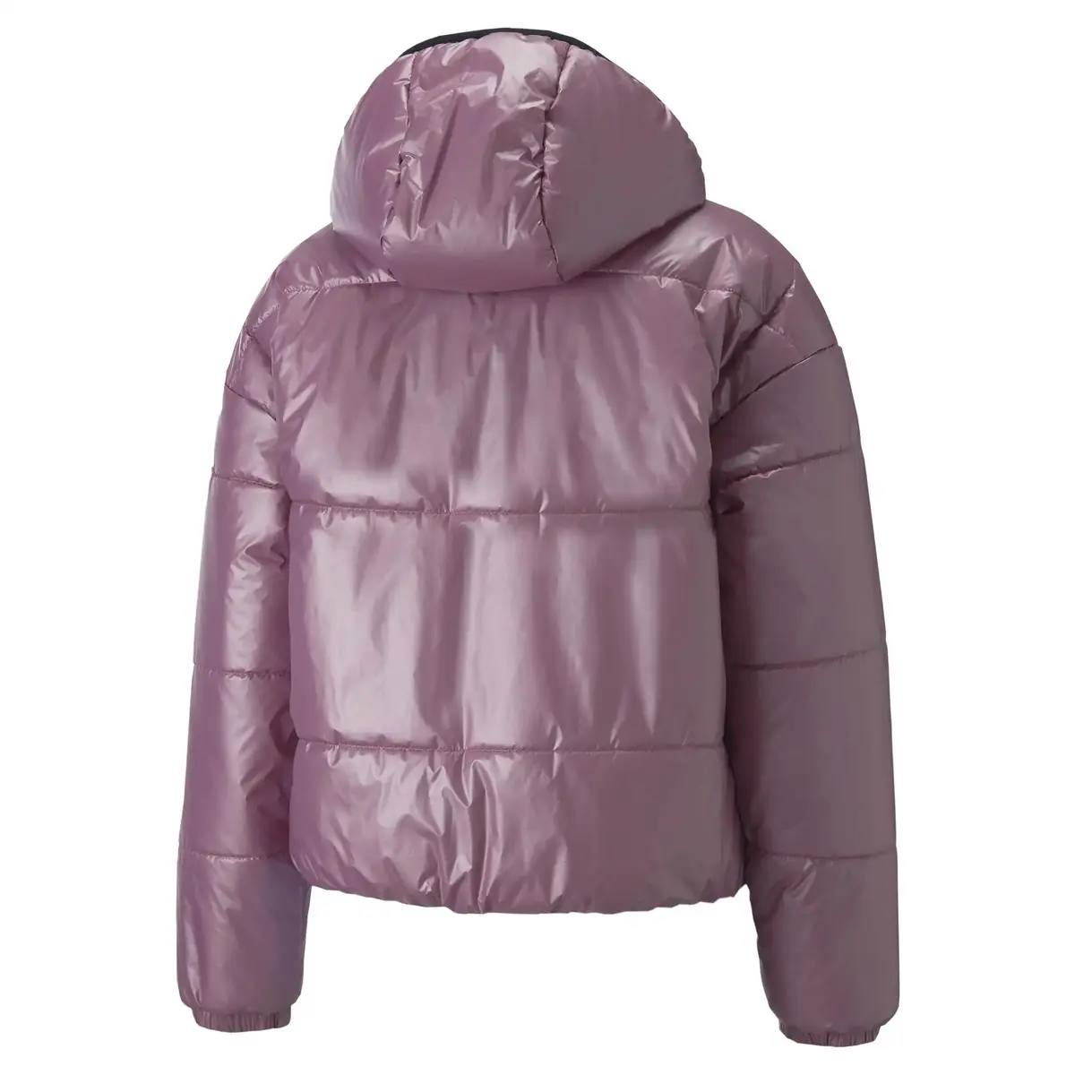 Puma Classics Shiny Padded Jacket Pembe Parlak Kadın Kapüşonlu Şişme Mont
