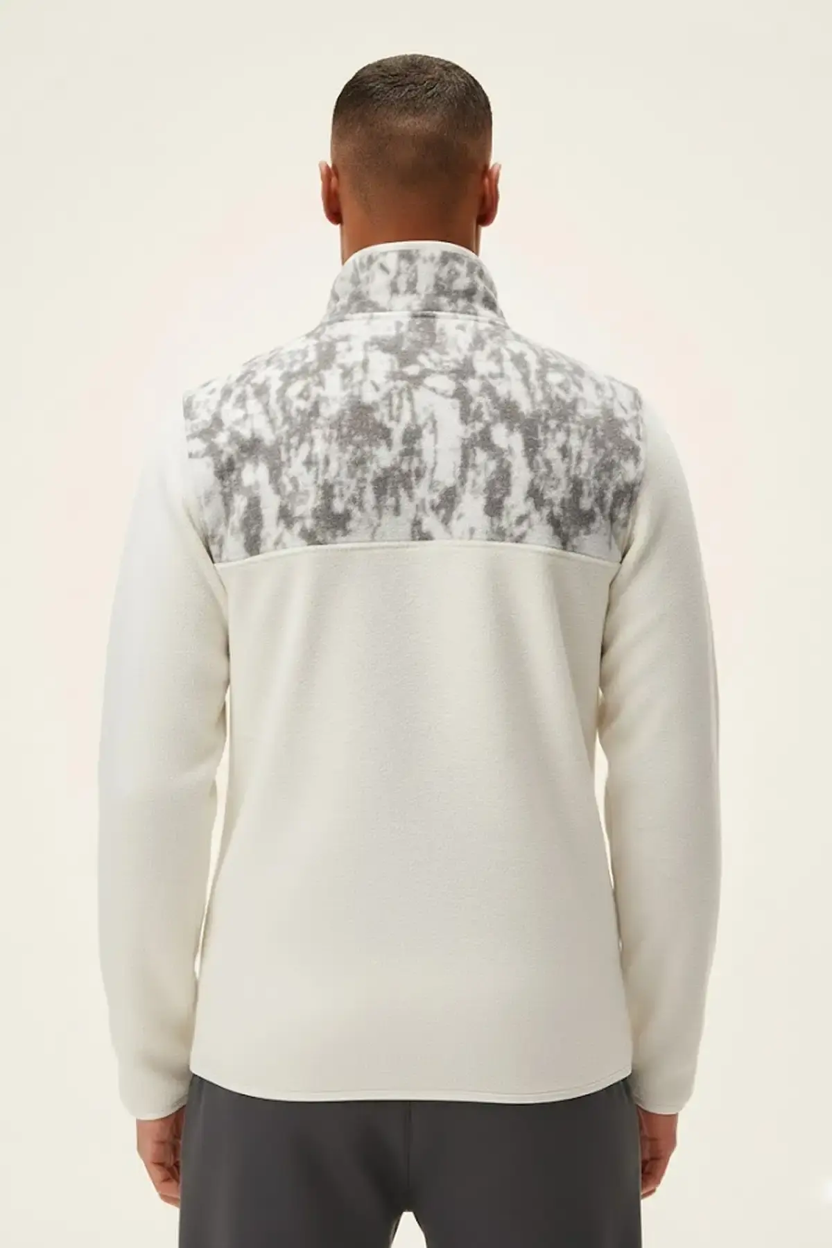 BAD BEAR TOO MUCH HALF ZIP Erkek Beyaz Sweatshirt