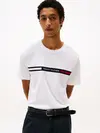 Tommy Hilfiger HILFIGER CHEST INSER, YBR Beyaz Erkek T-Shirt & Polo