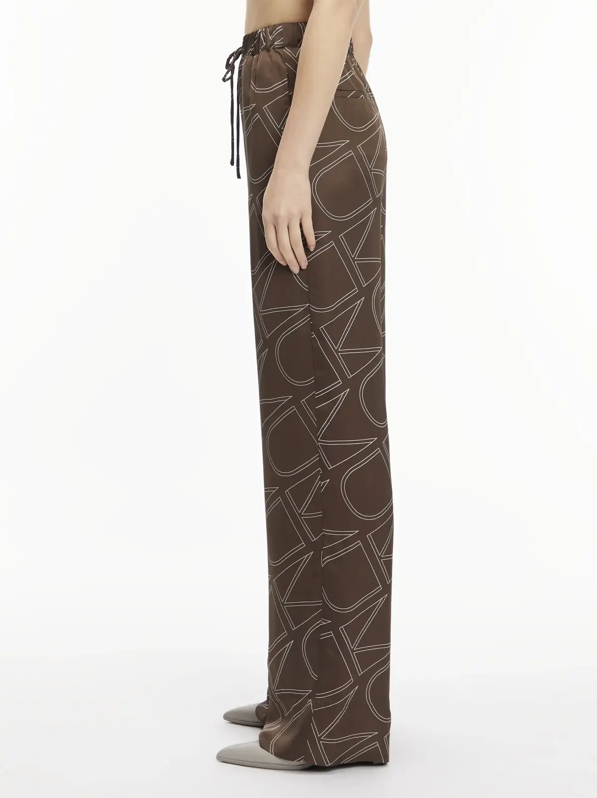 Calvin Klein VISCOSE TWILL WIDE L Kadın Kahverengi Chino