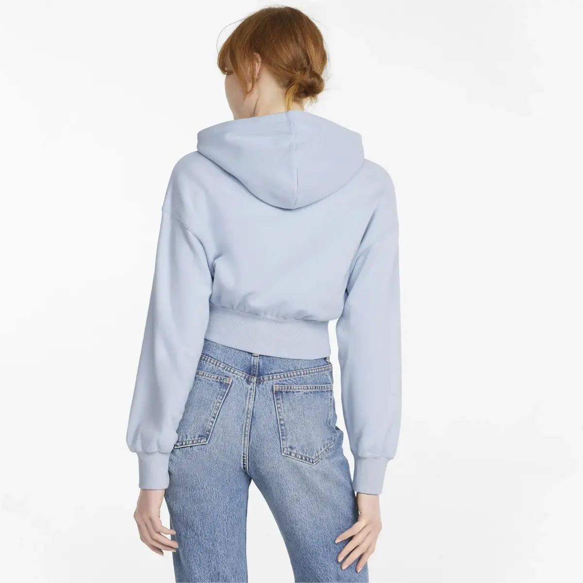 Puma Classics Crop Hoodie TR Arctic Ice Mavi Kadın Sweatshirt