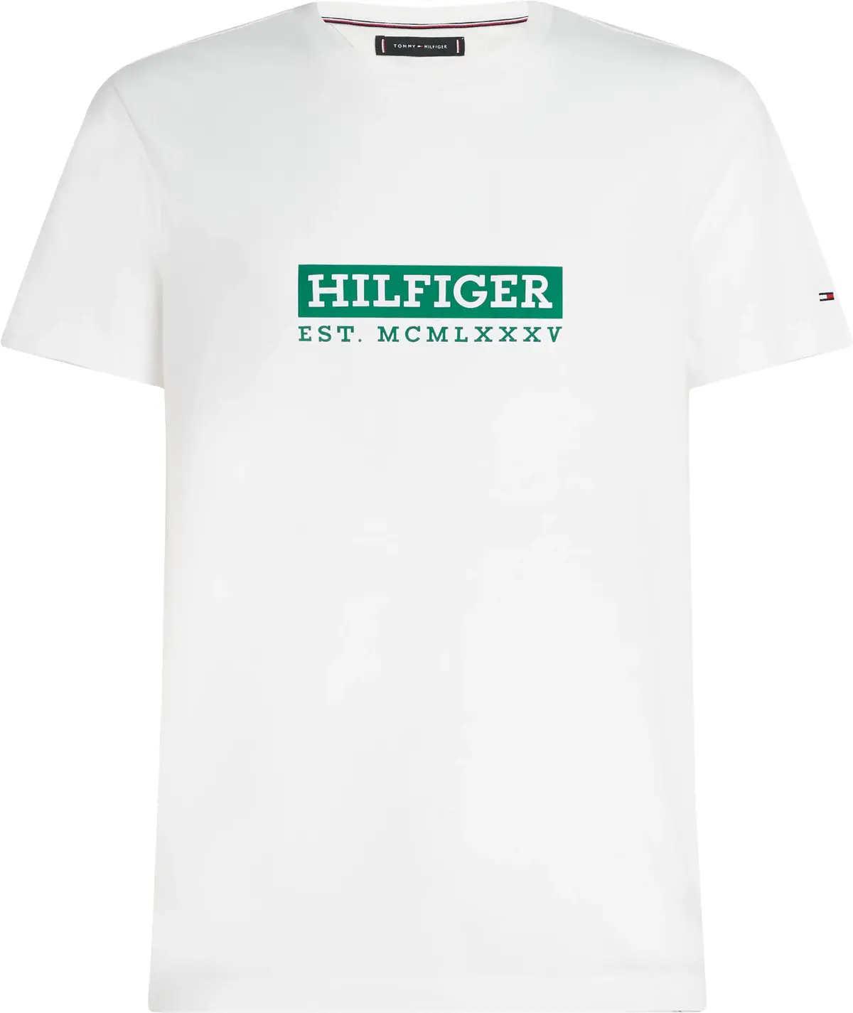 Tommy Hilfiger COLOUR TO COLOUR GRA, YBR Beyaz Erkek T-Shirt & Polo