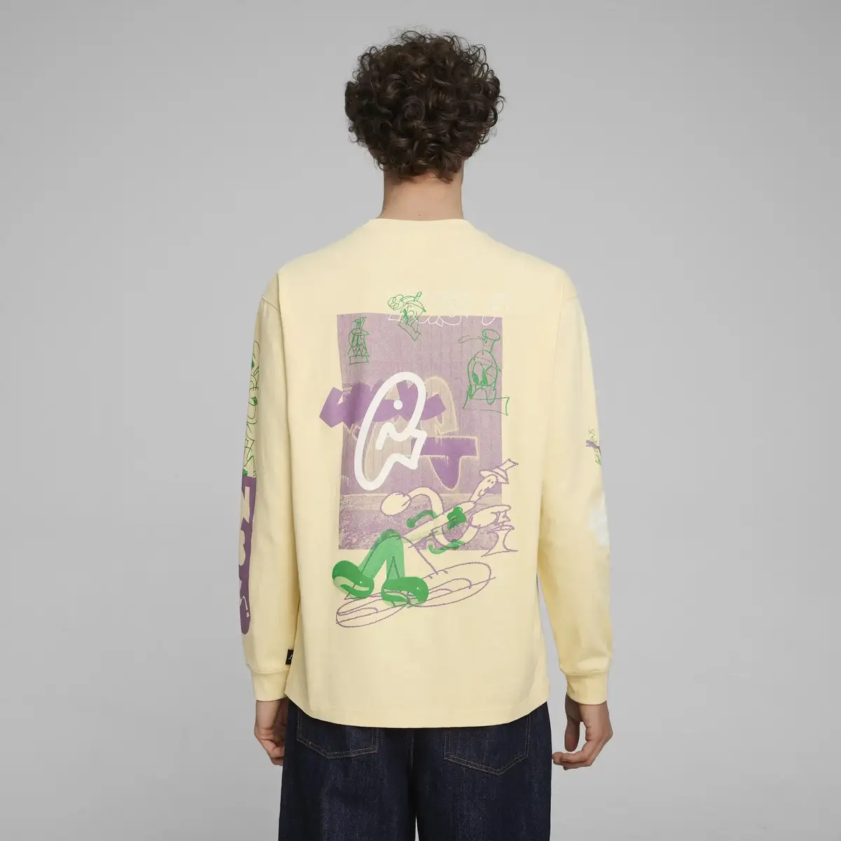 PUMA x MARTÍ SAWE Longsleeve Krem Erkek Sweatshirt