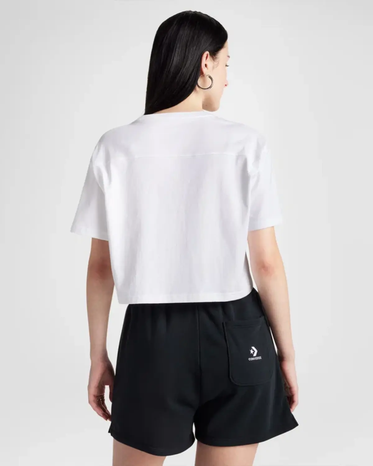 CONVERSE SPORTY TEE CONVERSE BLACK Beyaz Kadın T-Shirt
