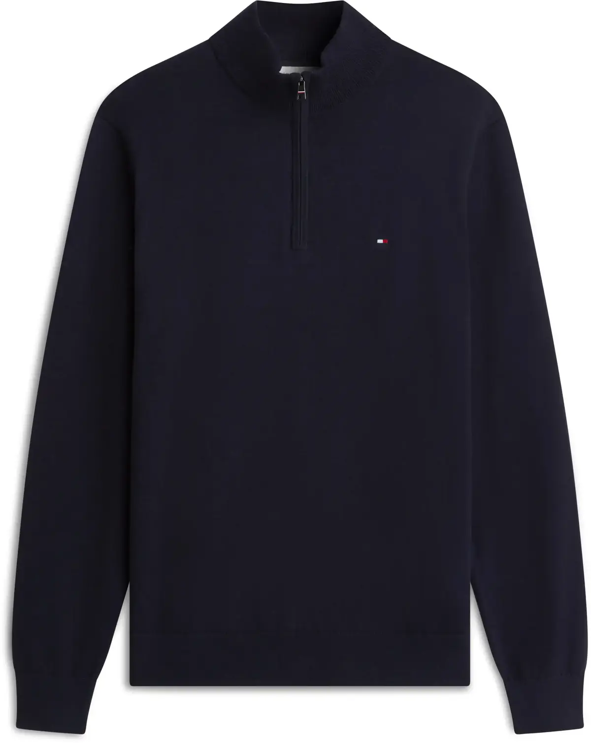 Tommy Hilfiger ESSENTIAL COTTON ZIP, DW5 Siyah Erkek Kazak
