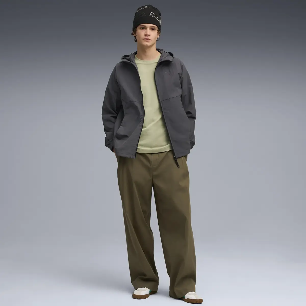 Puma PUMATECH Woven Jacket Gri Erkek Fermuarlı Ceket