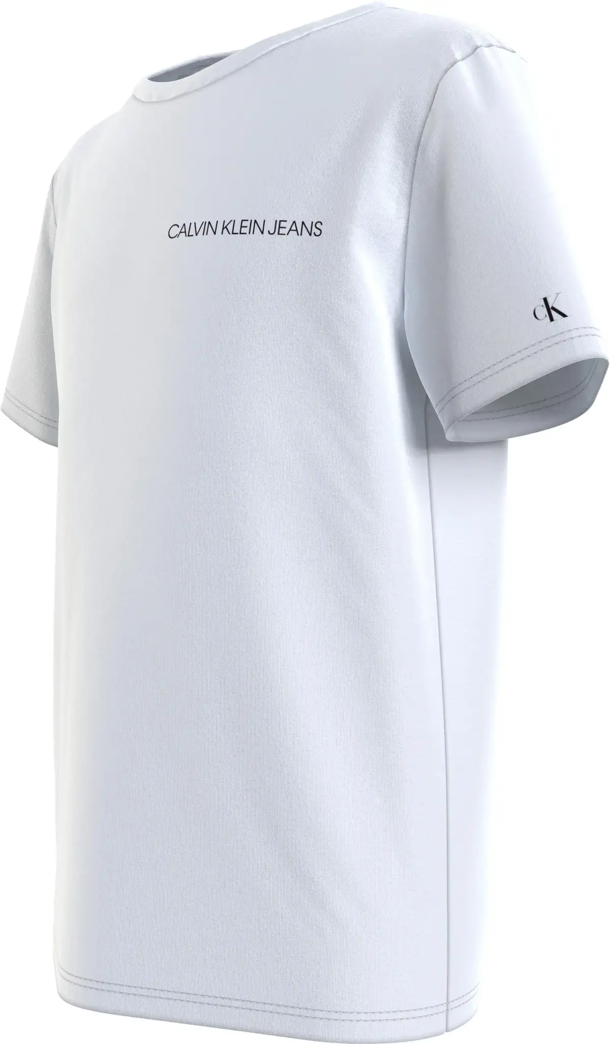 Calvin Klein CHEST LOGO TOP Erkek Beyaz T-Shirt