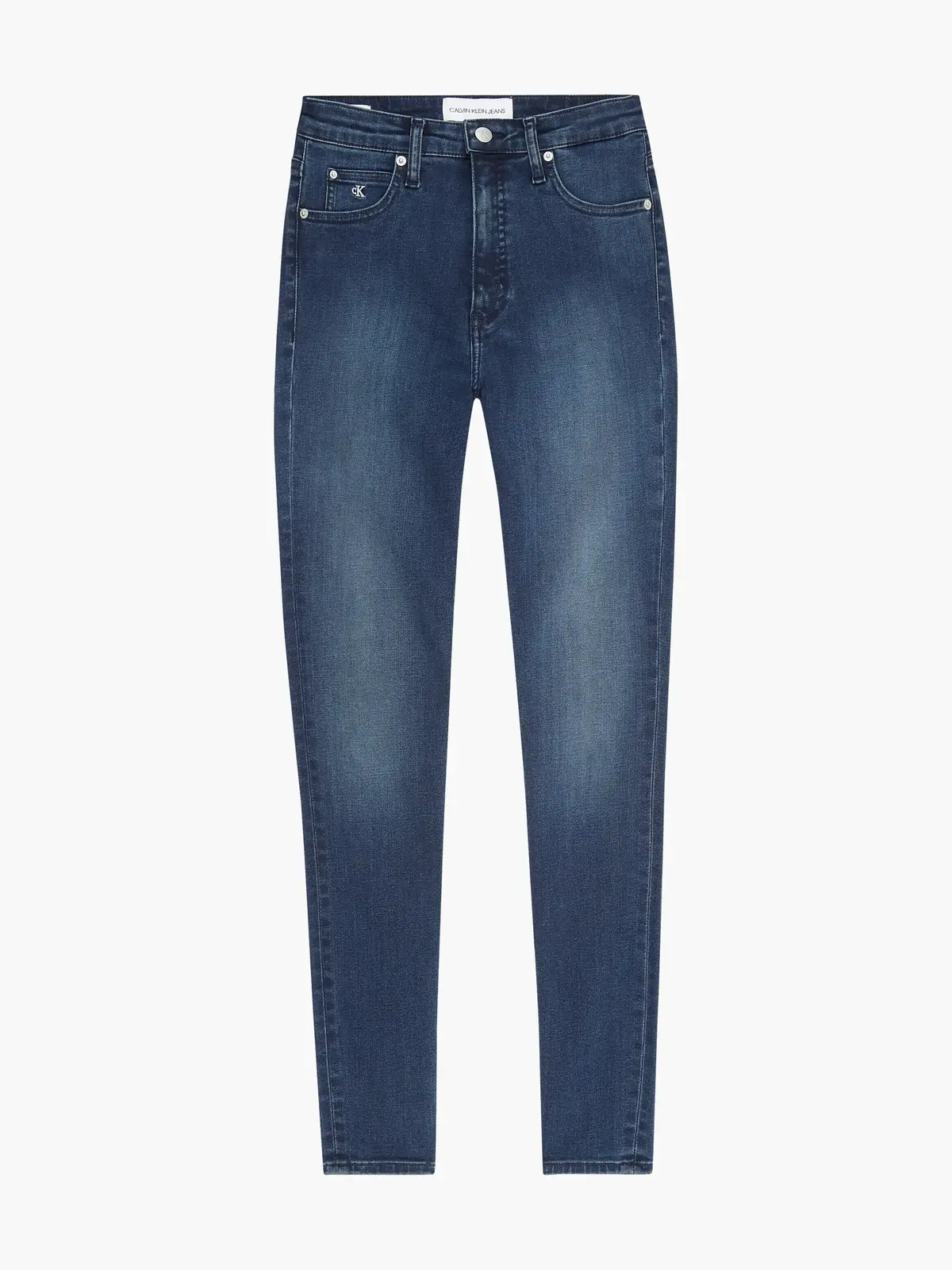 Calvin Klein HIGH RISE SUPER SKIN Kadın Mavi Kot Pantolon