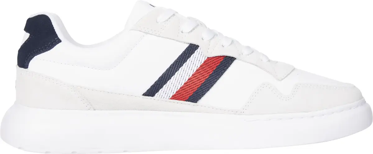 Tommy Hilfiger LIGHT CUPSOLE LTH MI, 0K6 Beyaz Erkek Spor Ayakkabı & Sneaker